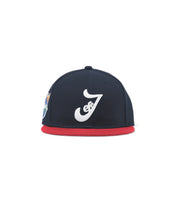 Load image into Gallery viewer, Jefe Fitted (Navy Blue/Red)